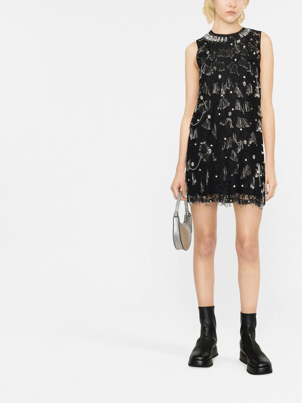 safety-pin sleeveless dress - 2