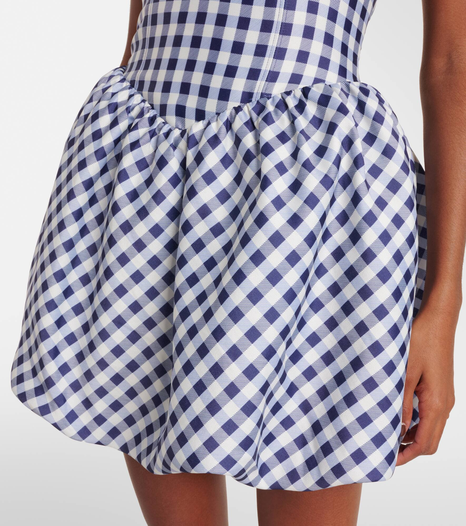 Gingham taffeta minidress - 6
