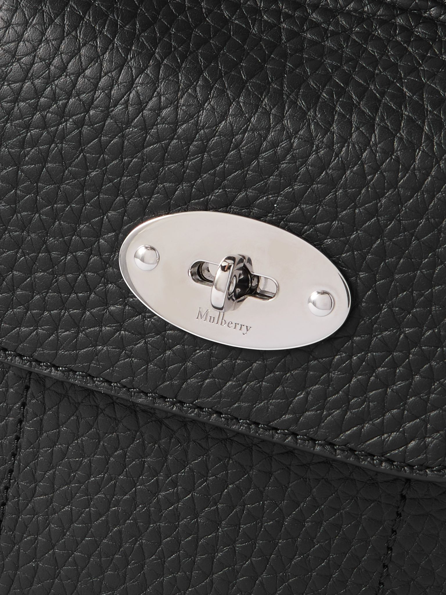 Mini Antony Full-Grain Leather Pouch Black - 4