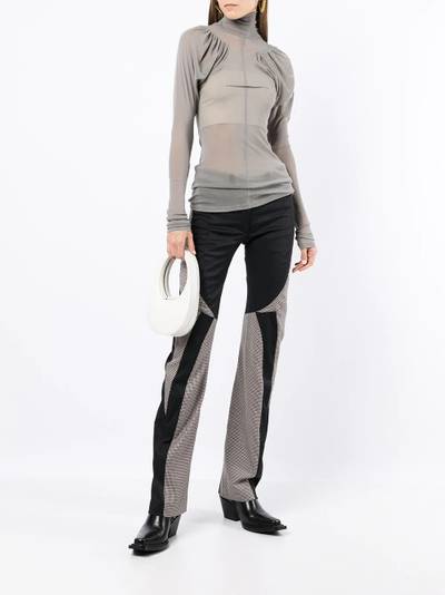 Kiko Kostadinov contrast panel straight leg trousers outlook