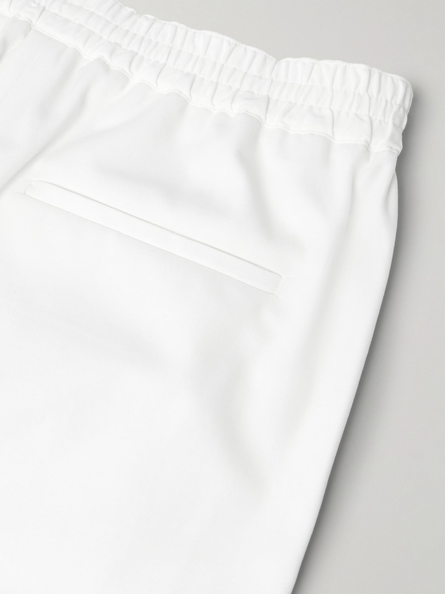 Jonah Wide-Leg Stretch Cotton and Cashmere-Blend Trousers White - 5