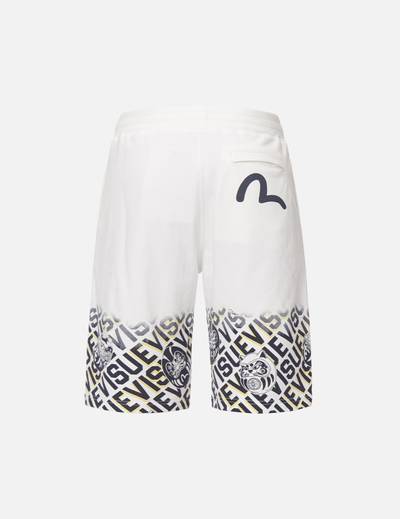 EVISU DARUMA MONOGRAM OMBRE PRINT SWEAT SHORTS outlook