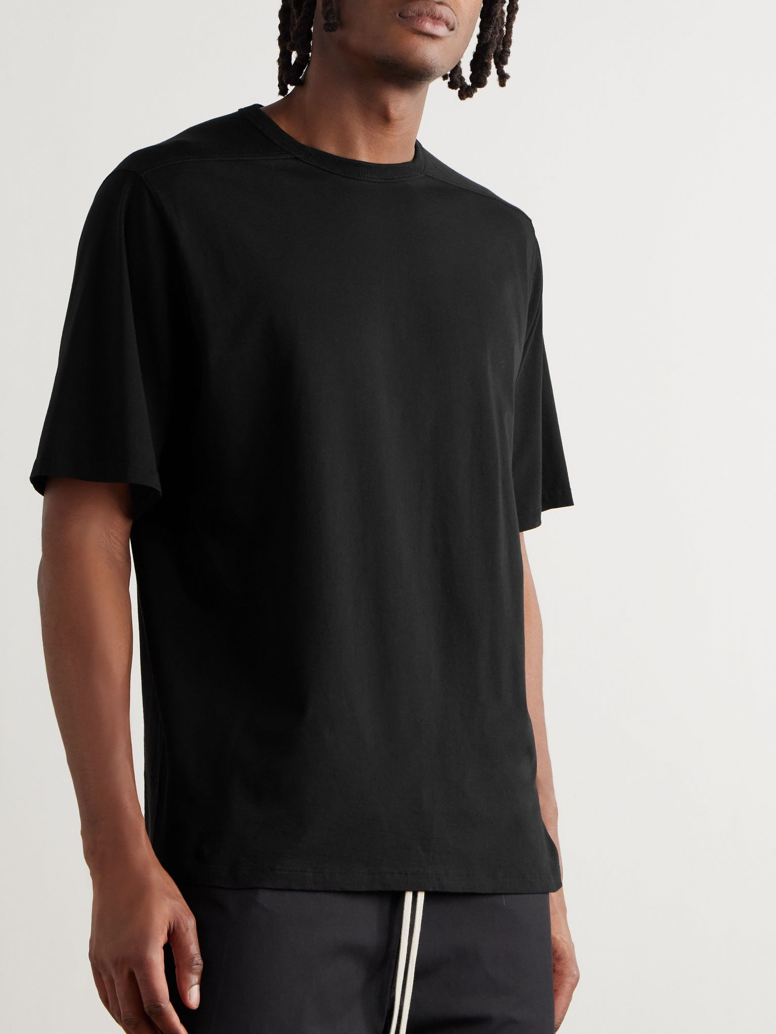 Brad Cotton-Jersey T-Shirt Black - 3