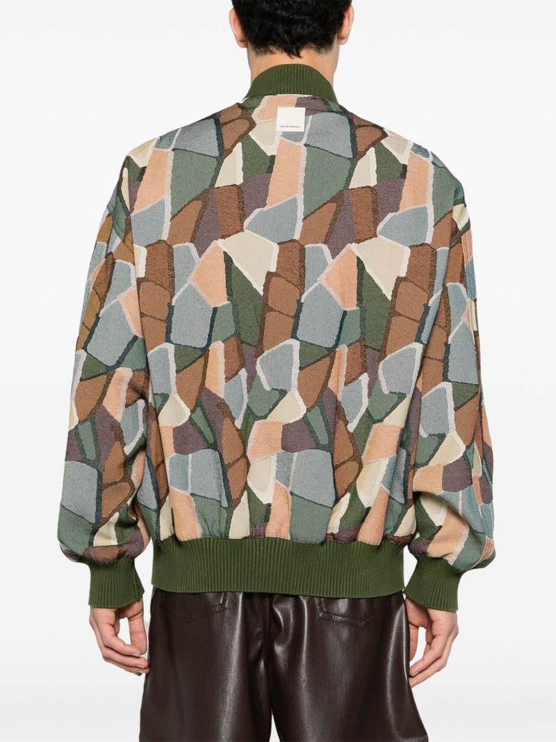 Emporio Armani Sustainability Values Capsule Collection organic jacquard Gobelin fabric bomber jacke 4