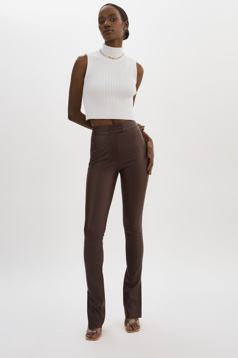DAWN | Stretch Leather Pants 1