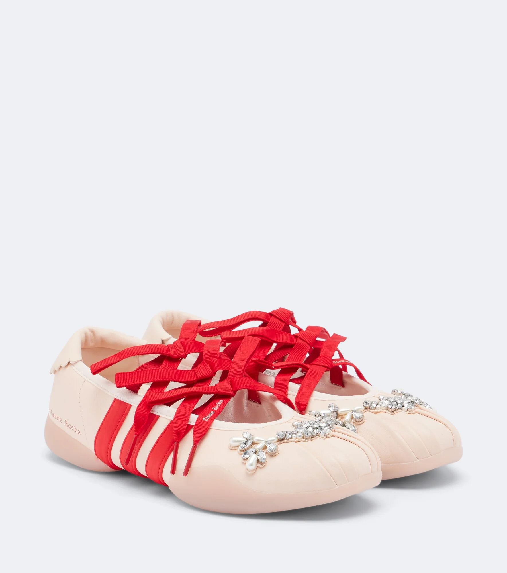 x Simone Rocha Taekwondo leather Mary Jane flats - 1