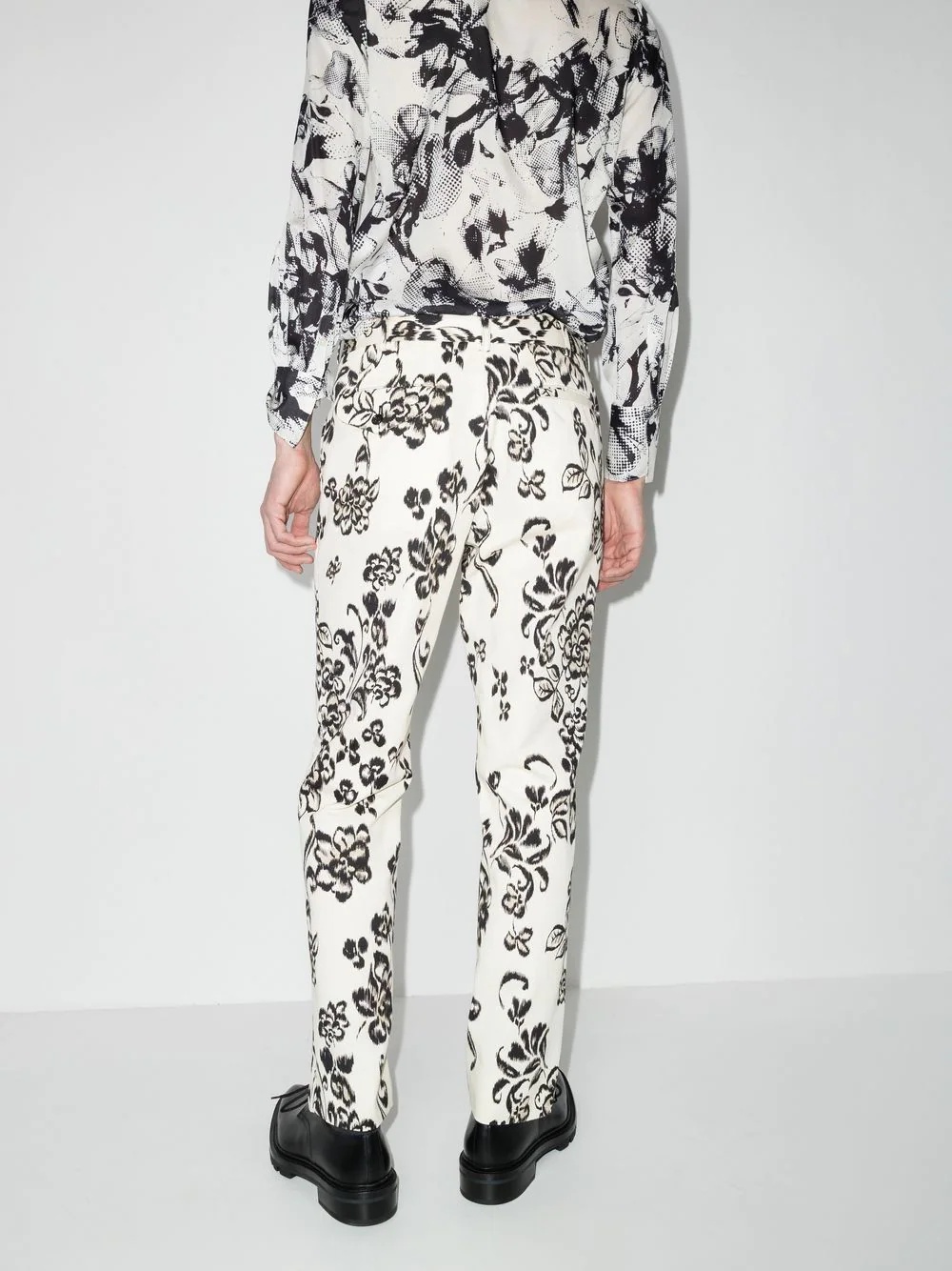 floral-print tailored trousers - 3