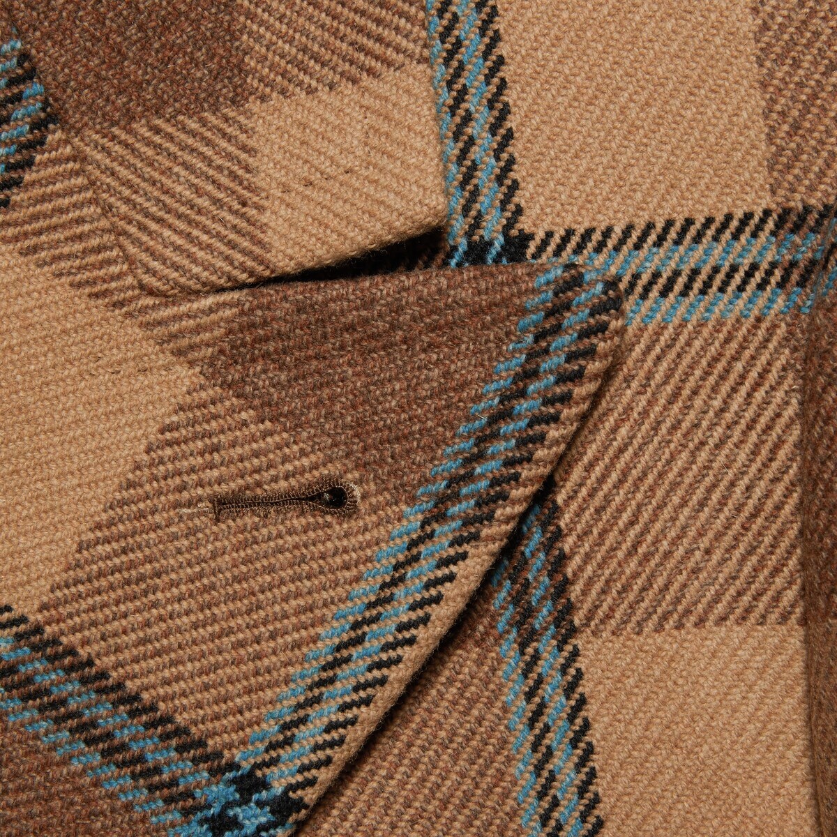 Macro check wool cropped coat - 5