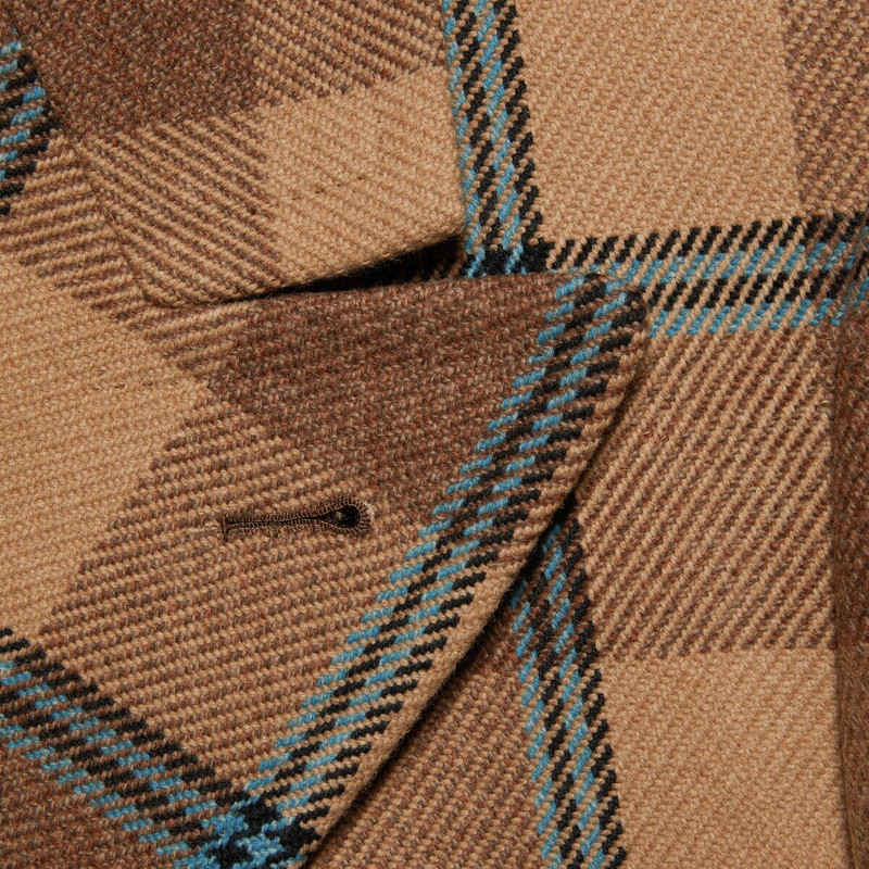 Macro check wool cropped coat 5