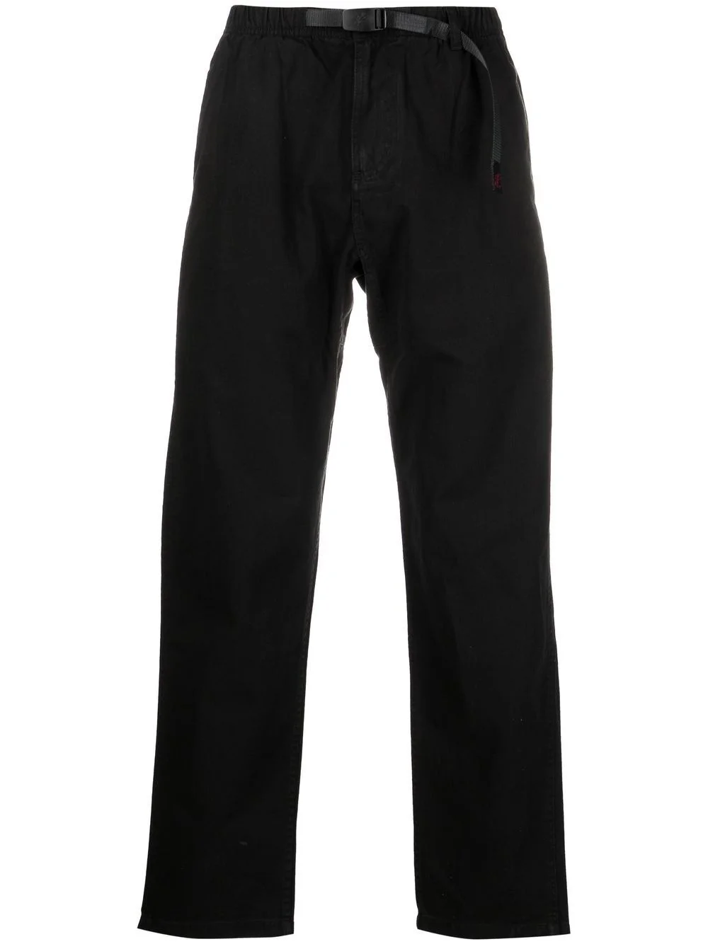 belted-waist straight-leg trousers - 1
