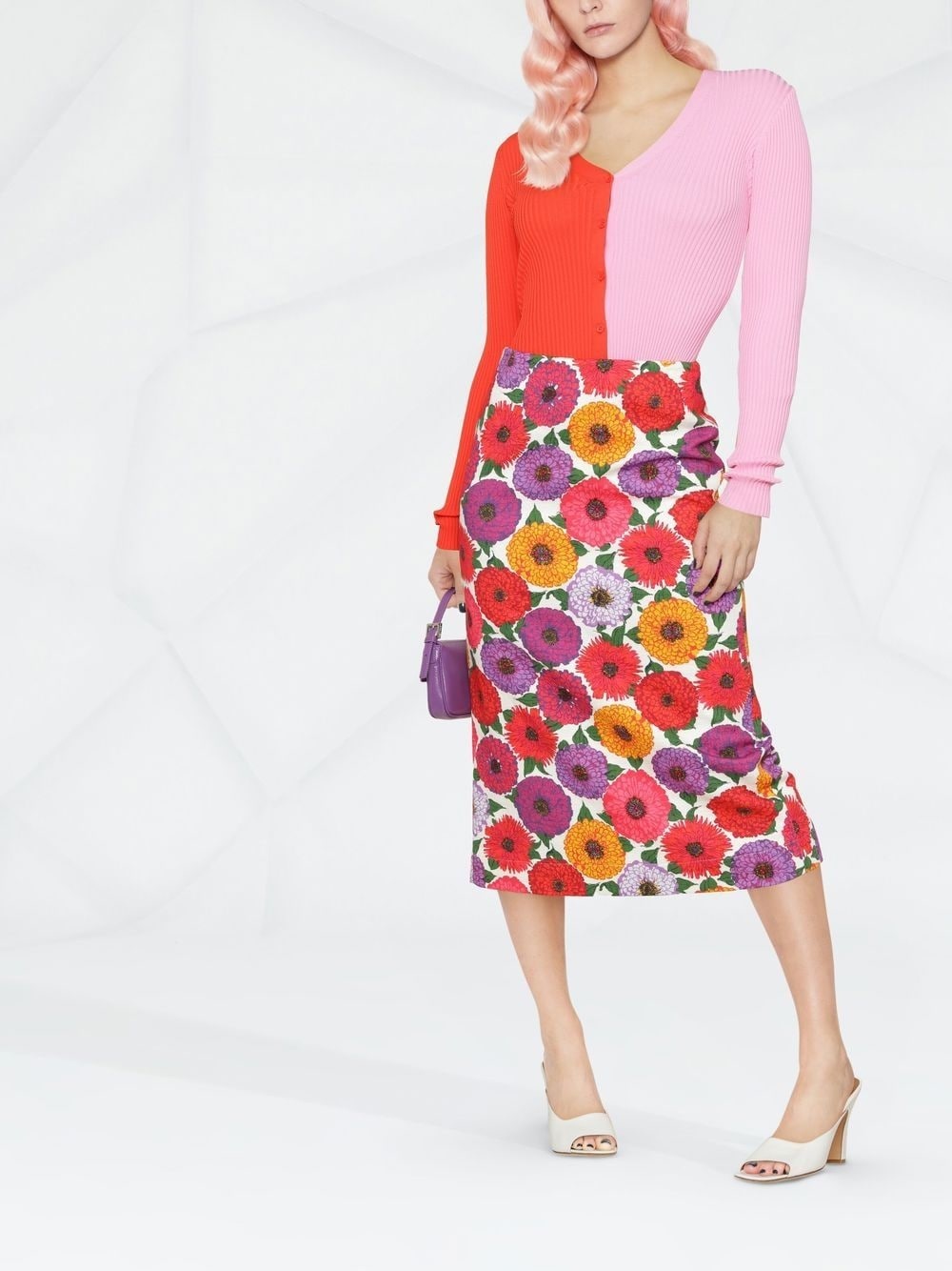 Zinnie floral-print pencil skirt - 2