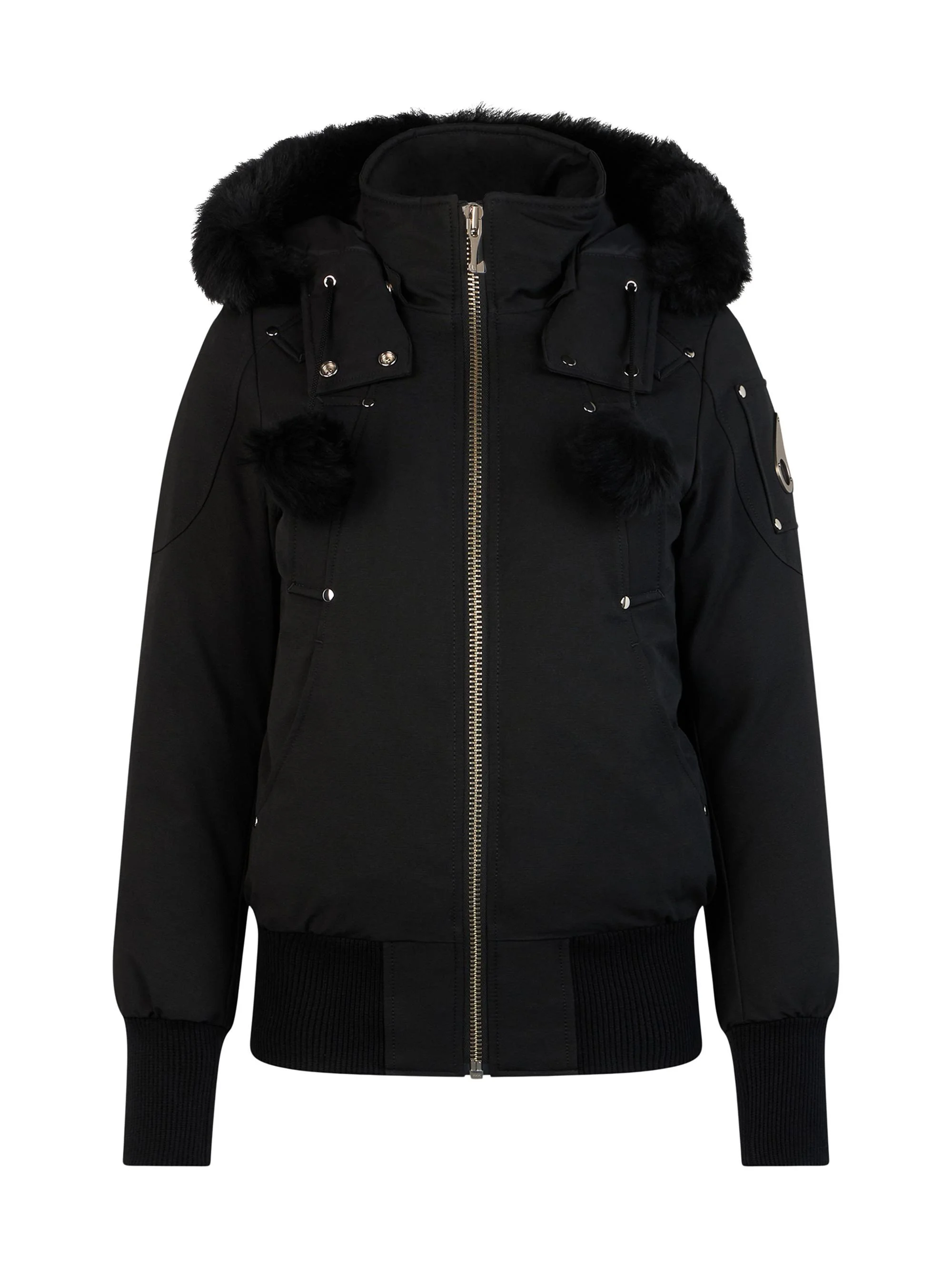 Women's Debbie Down Bomber Coat - Black Black - 1