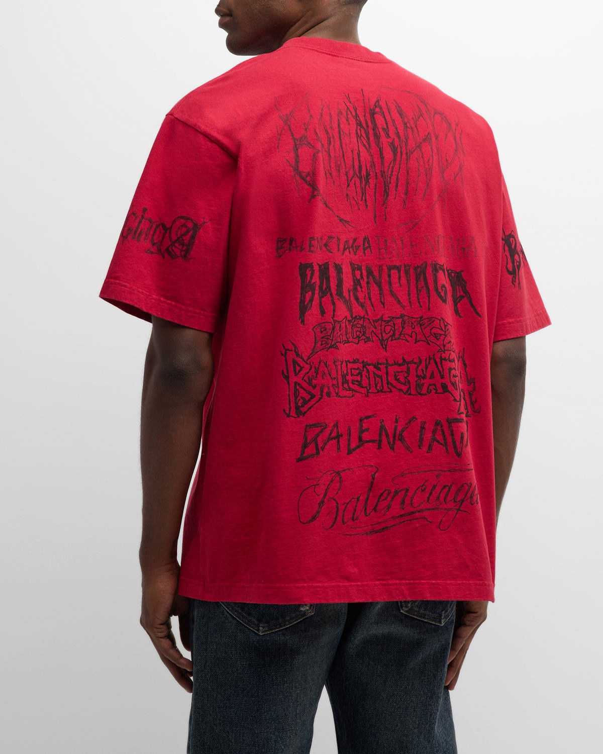 BALENCIAGA Men's DIY Metal Large Fit T-Shirt | REVERSIBLE