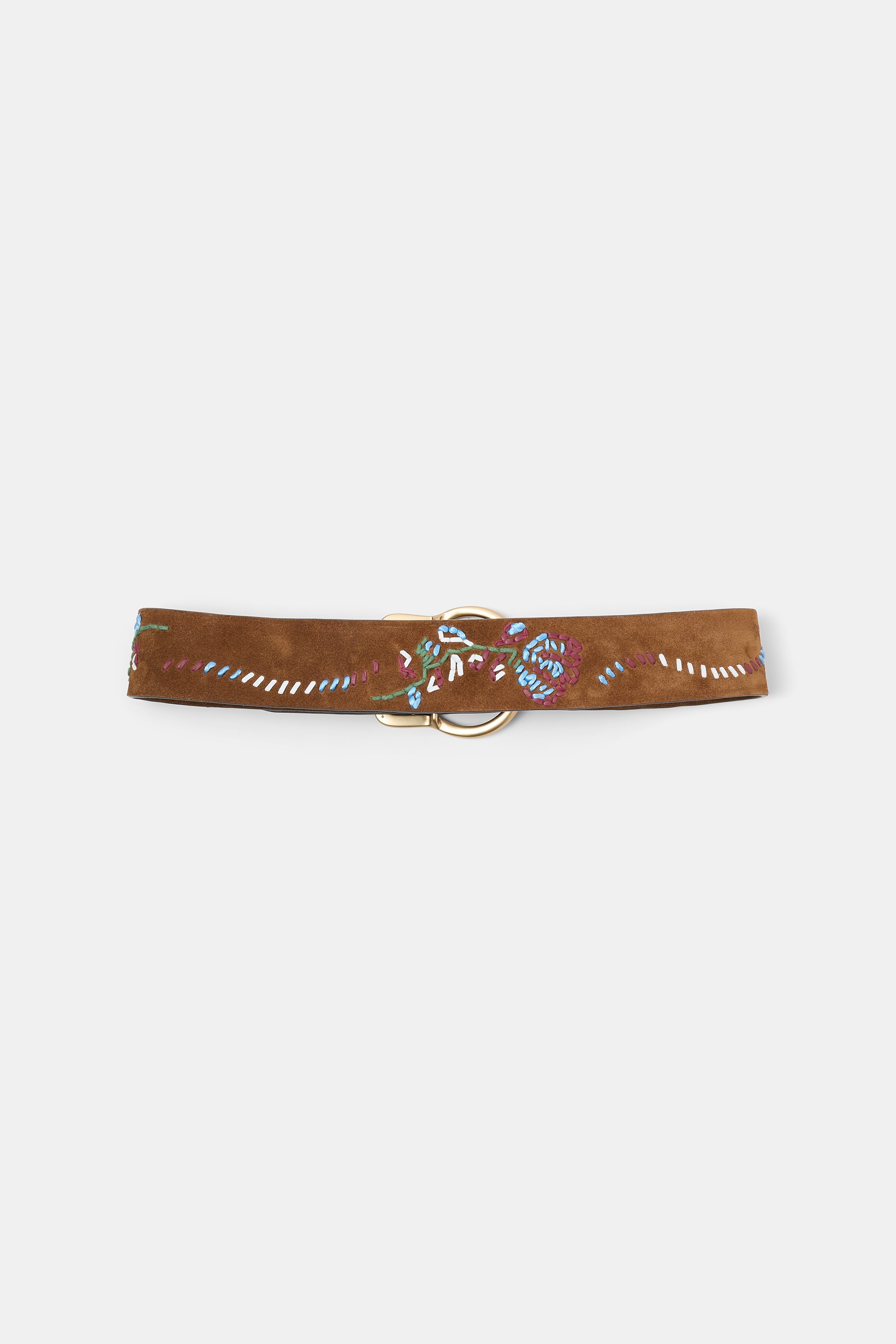 SUEDE SENSATION 6cm flower belt - 6