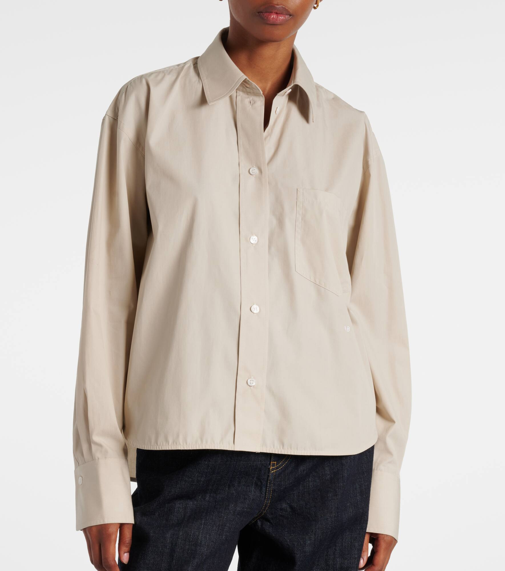 Cropped cotton shirt - 6