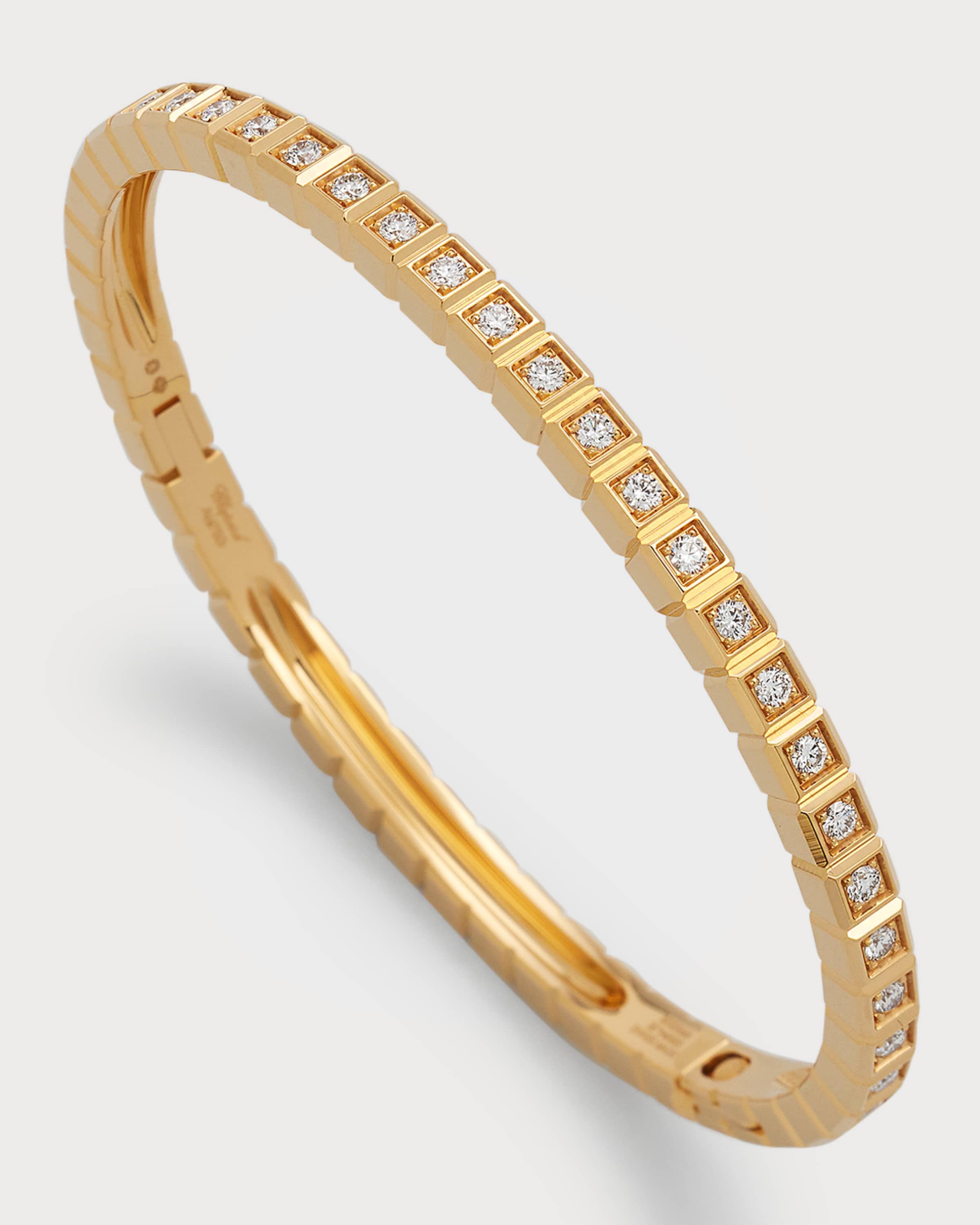Ice Cube 18K Yellow Gold Diamond Bracelet, Size Medium - 4