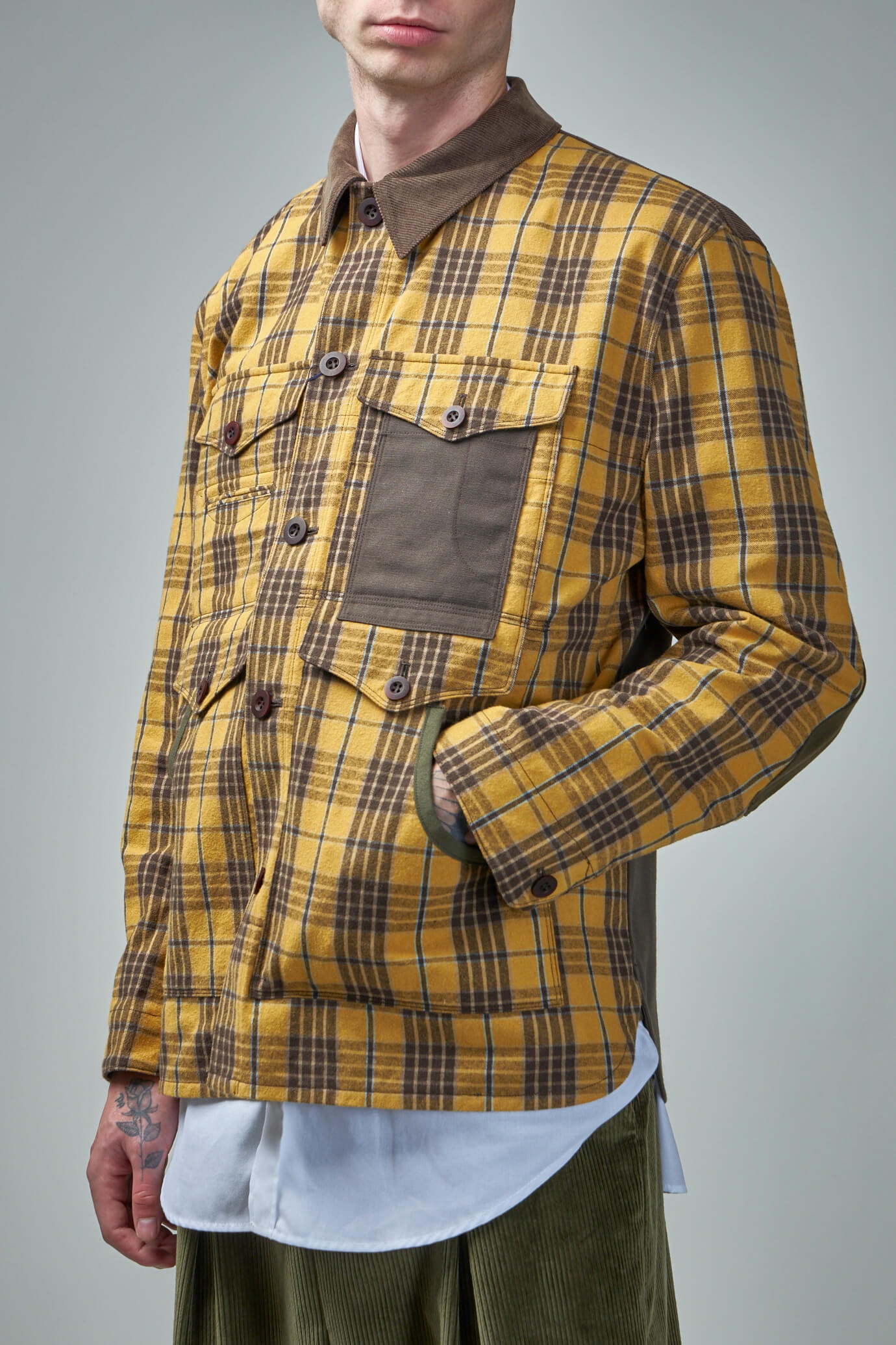 Men's Plaid-Patterned Jacket - 4