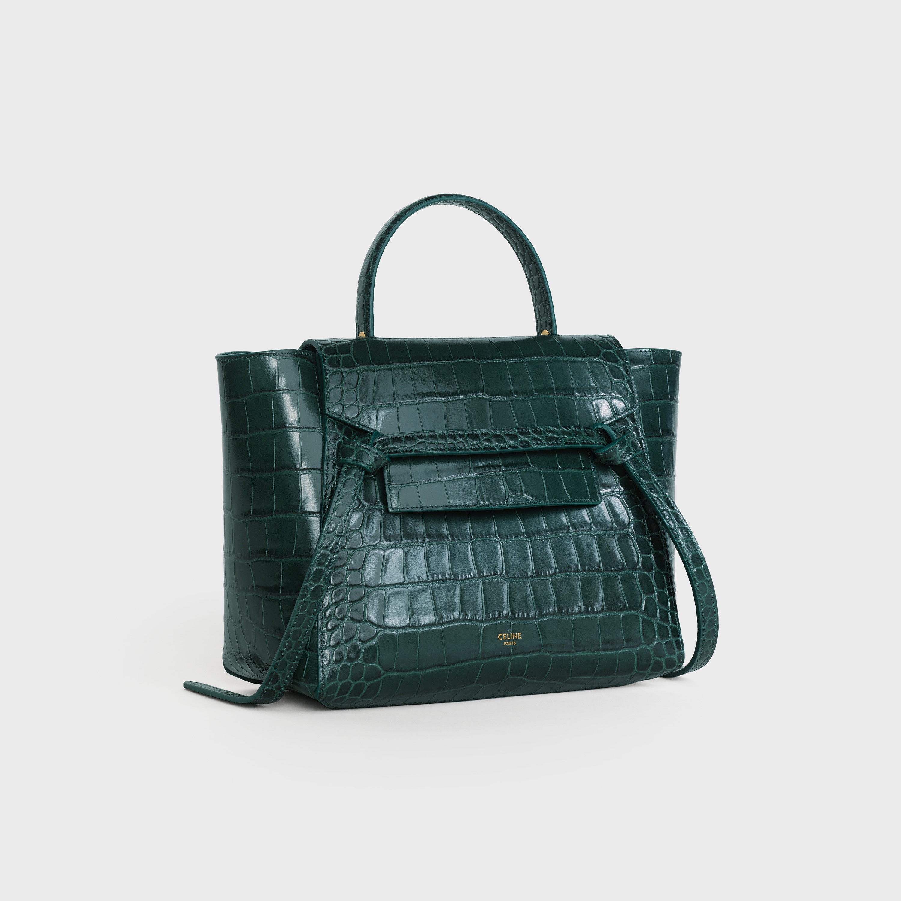 Micro Belt bag in Crocodile Embossed Calfskin - 2