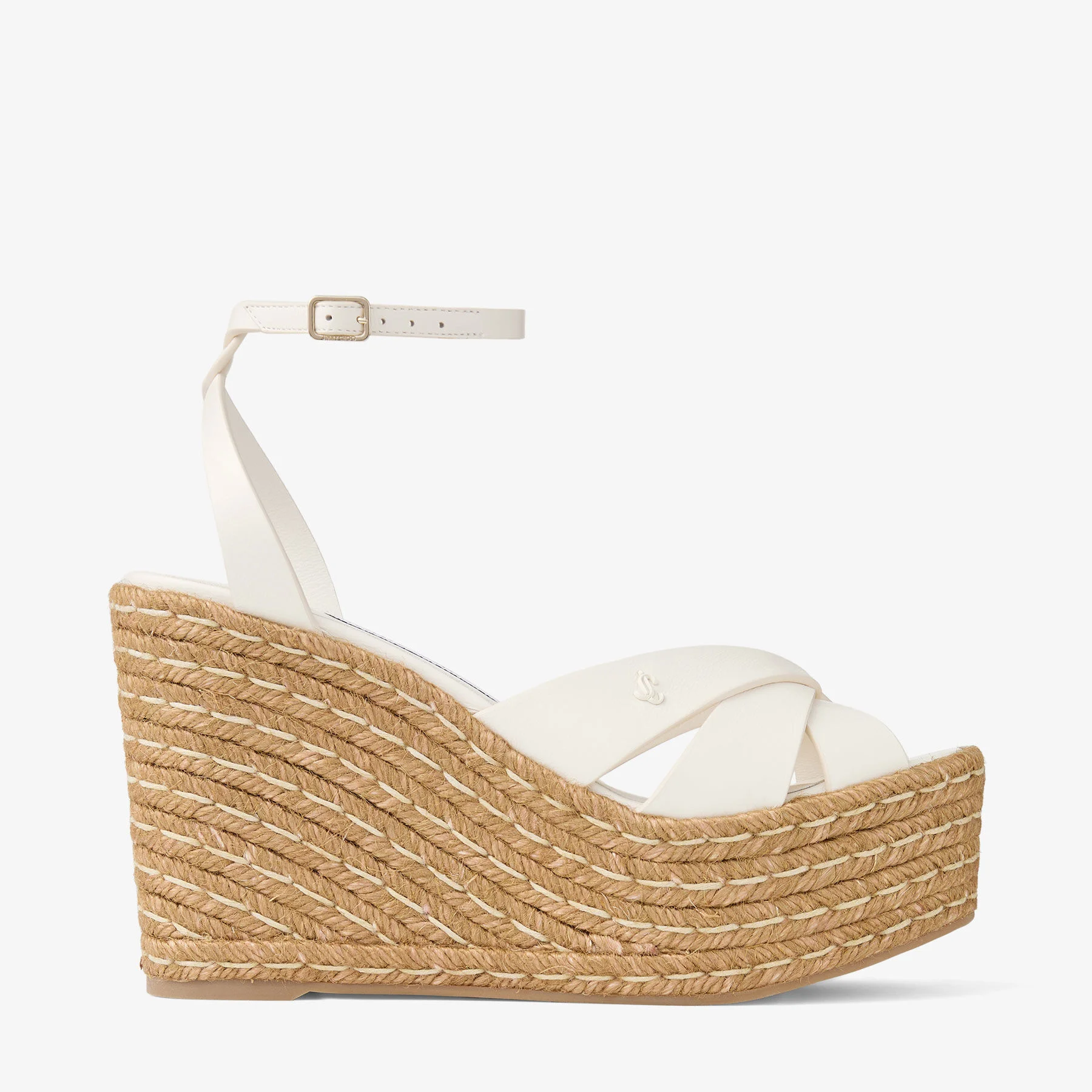Korra 100 Latte Nappa Leather Wedges - 1