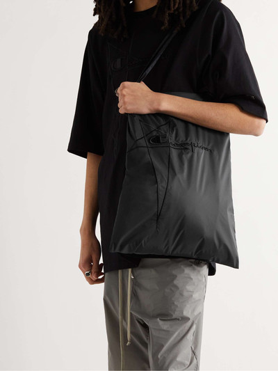 Rick Owens + Champion Logo-Embroidered Recycled Nylon Tote Bag outlook