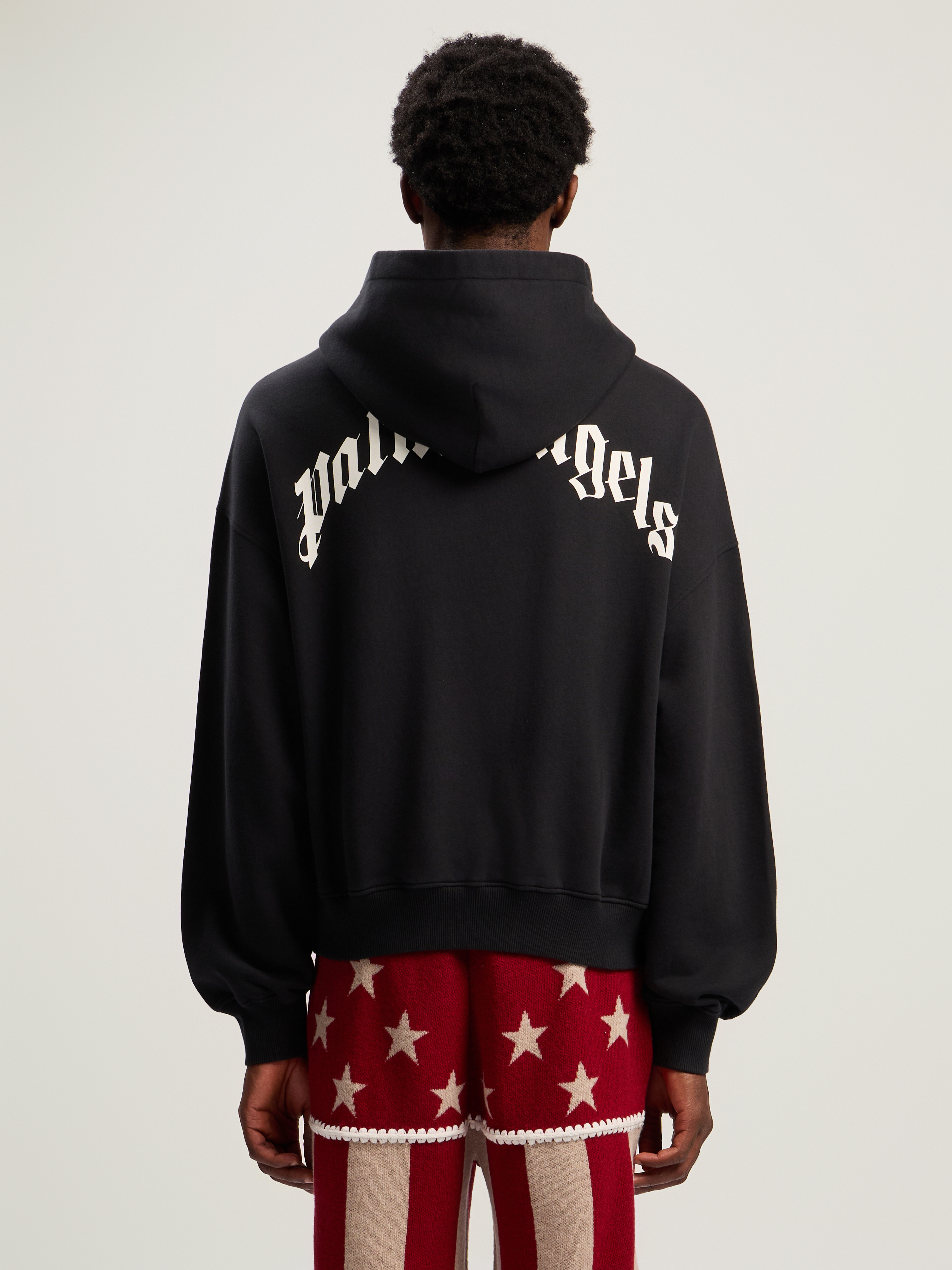 Curved Logo Loose Hoodie - 5