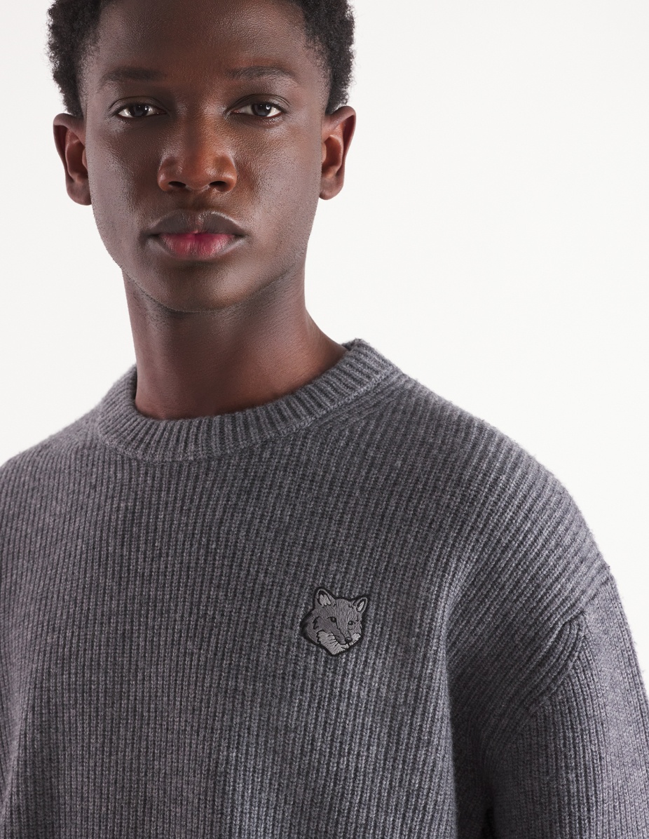 BOLD FOX HEAD PATCH COMFORT RIBBED JUMPER - 4
