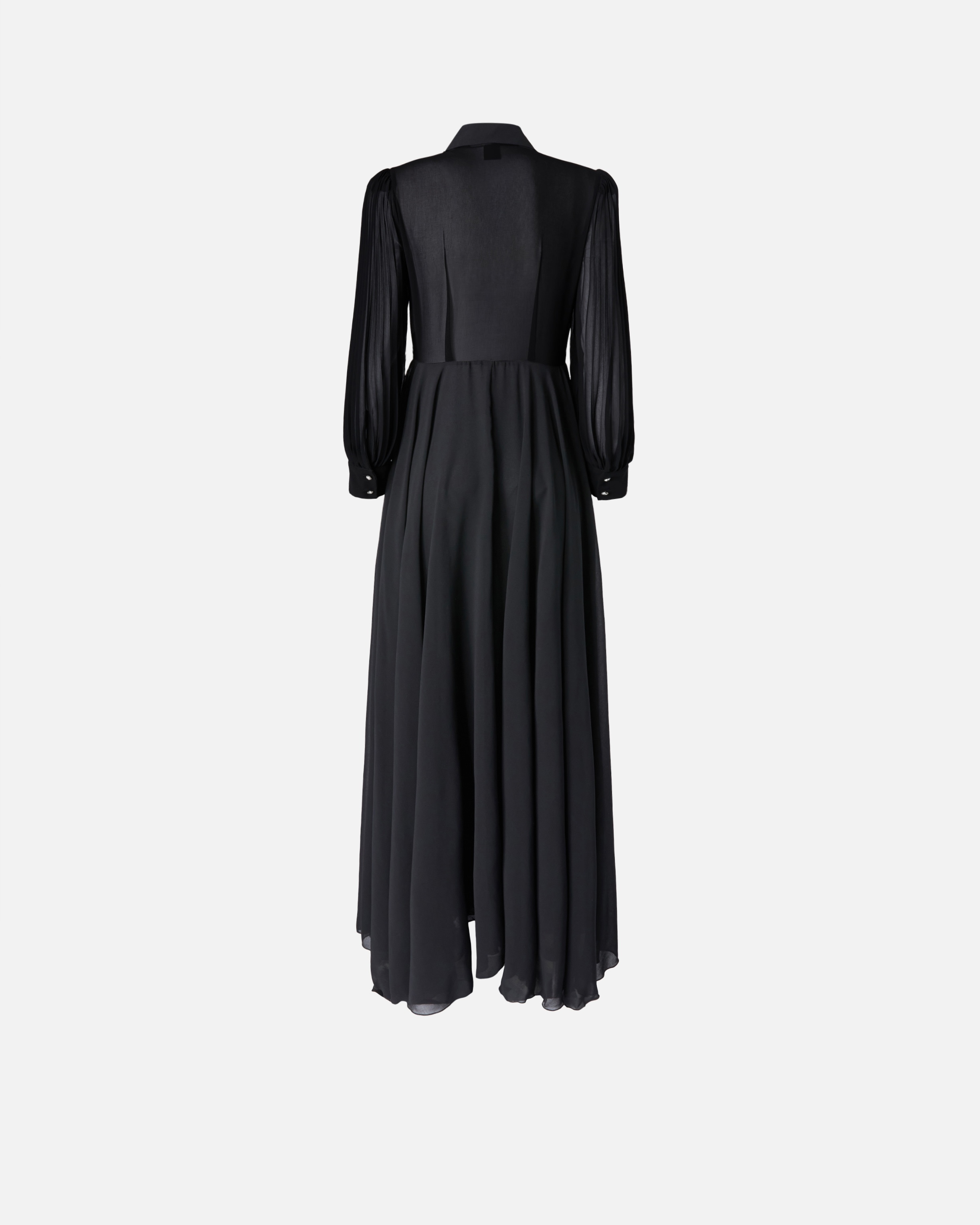 LONG SHIRT DRESS WITH TRANSPARENT BACK - 6