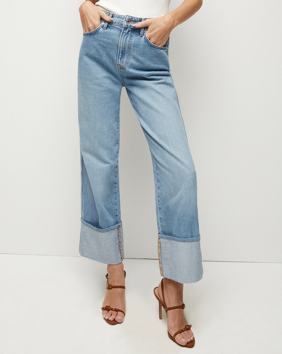 DYLAN CUFFED STRAIGHT-LEG JEAN - 3