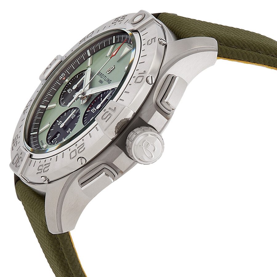 Breitling Avenger Chronograph Automatic Green Dial Men's Watch AB0147101L1X1 - 2