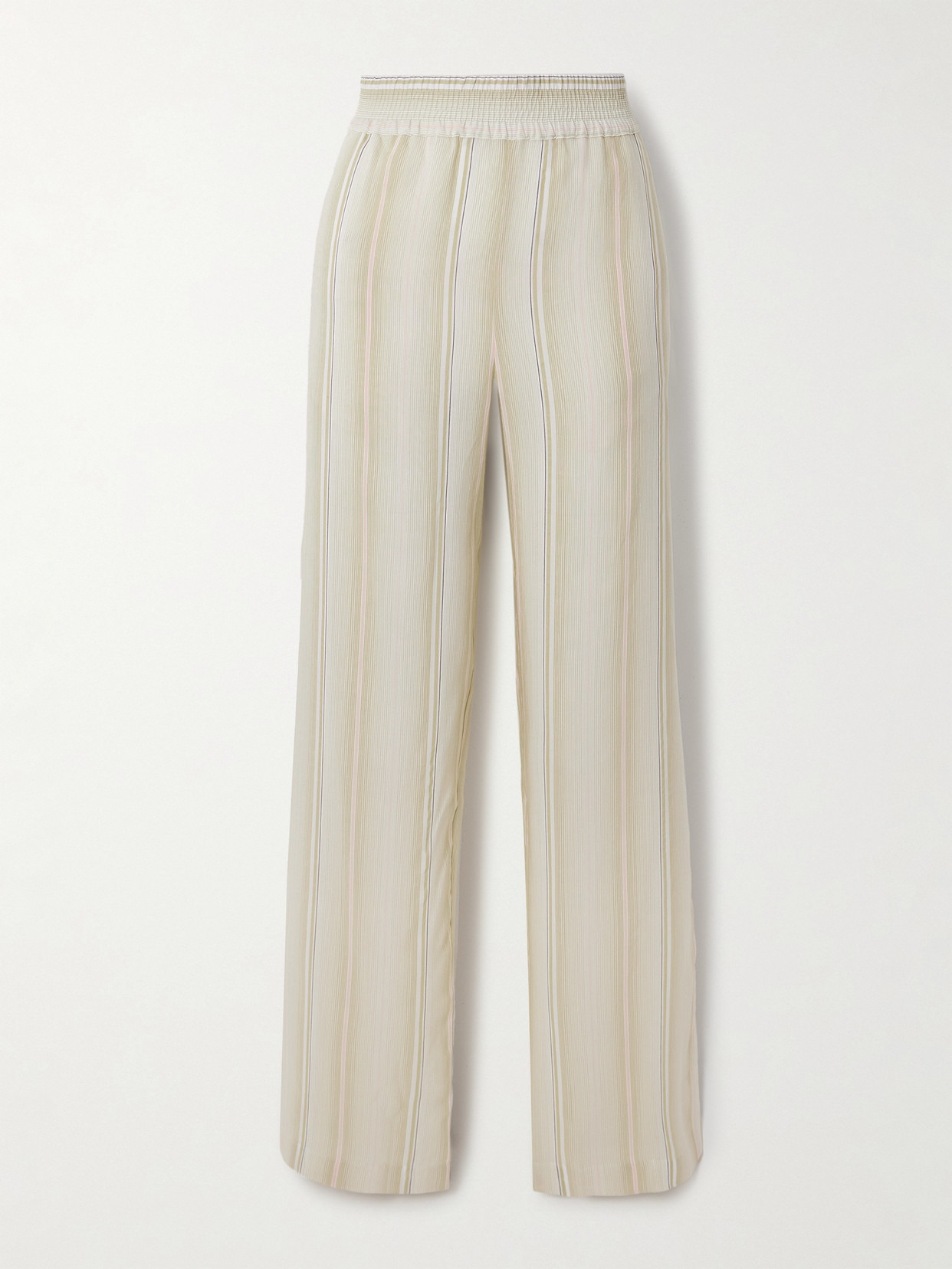 Striped Woven Wide-leg Pants - 1