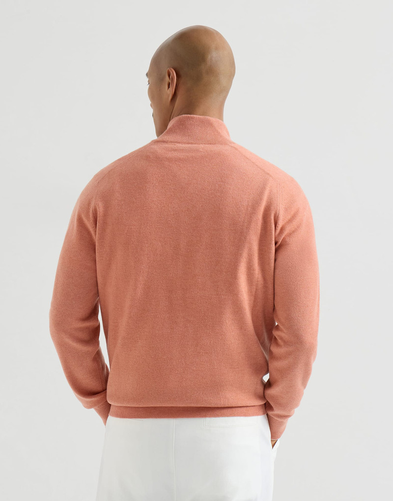 Brunello Cucinelli Cashmere sweater with half zip outlook
