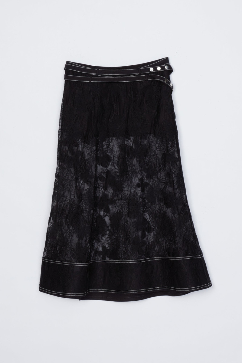 Floral Lace Midi Skirt 1