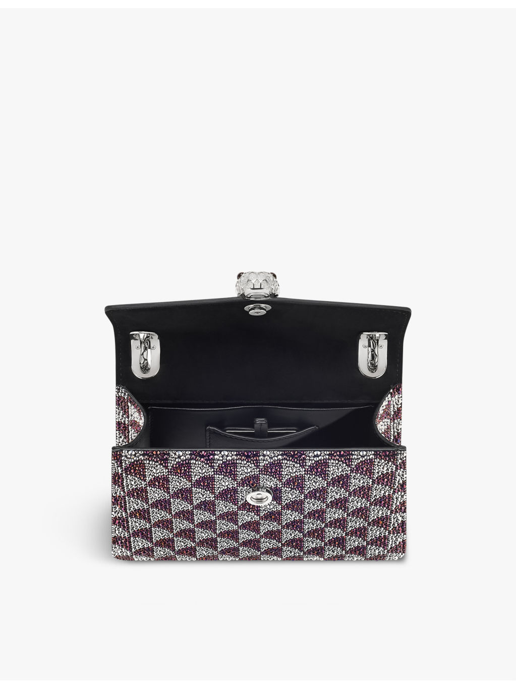 Serpenti Forever Day-to-Night small crystal and leather shoulder bag - 4