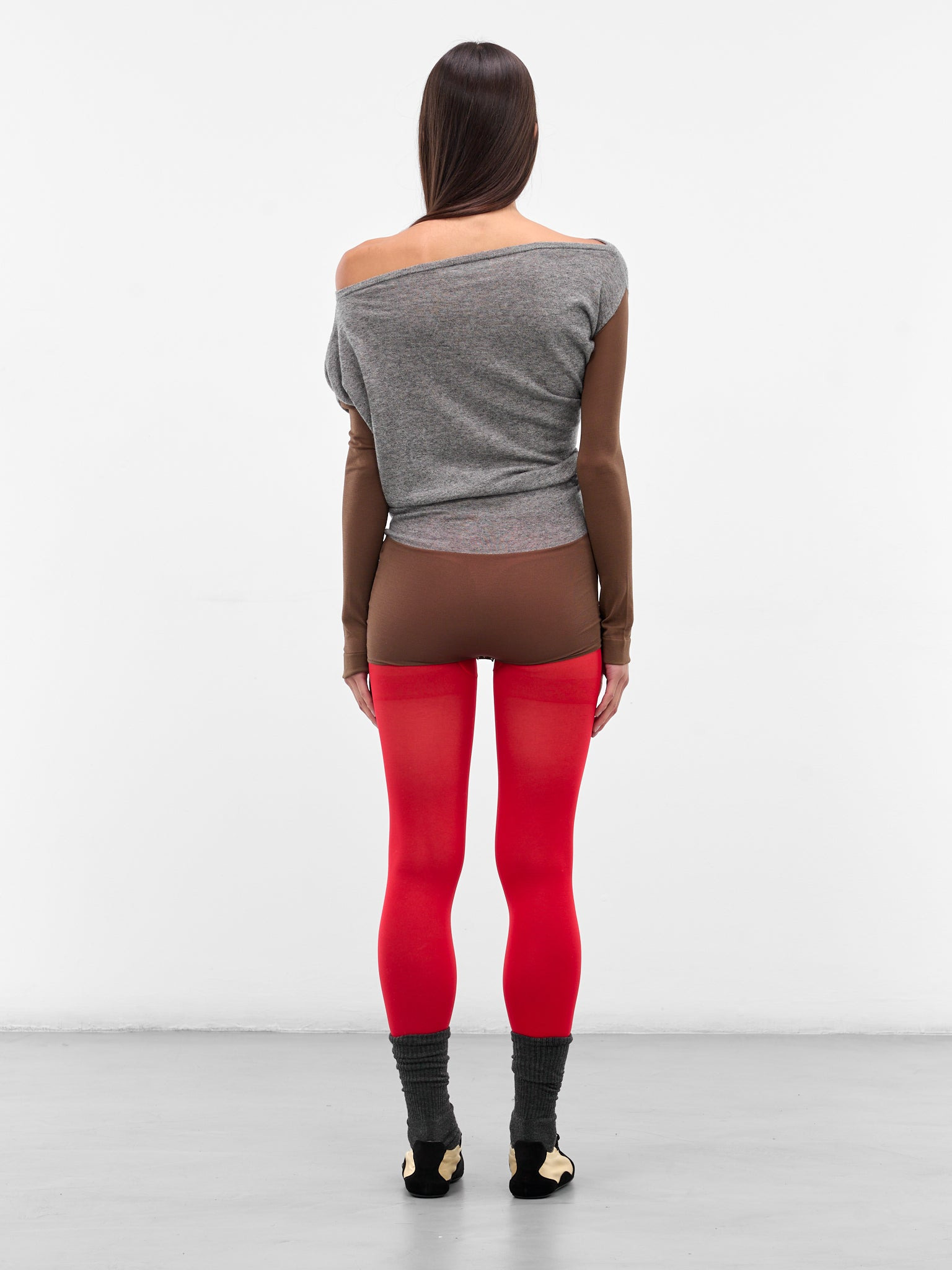 Two-Tone Heiss Knit Leotard - 3