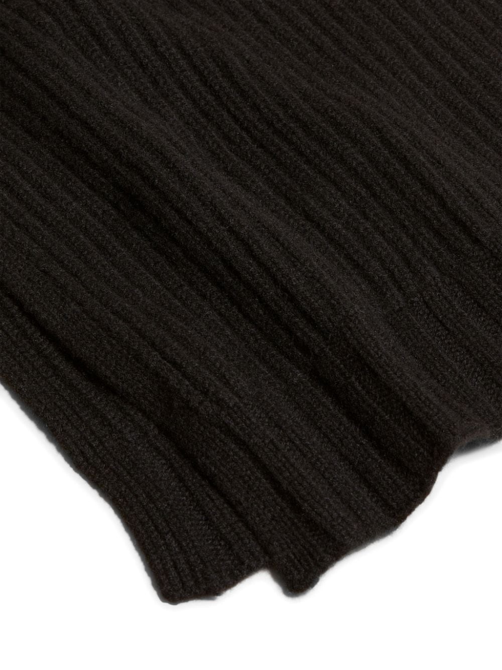 The Blanc ribbed-knit cashmere scarf - 2