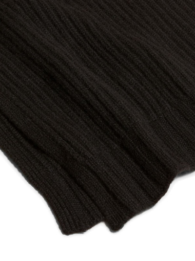 KHAITE The Blanc ribbed-knit cashmere scarf outlook
