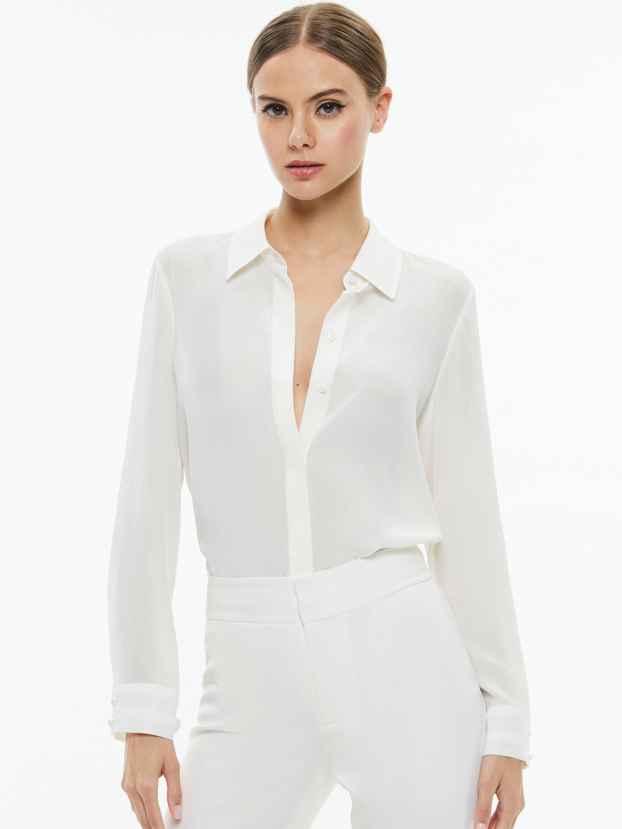 WILLA RELAXED PLACKET TOP WITH PIPING DETAIL - 2
