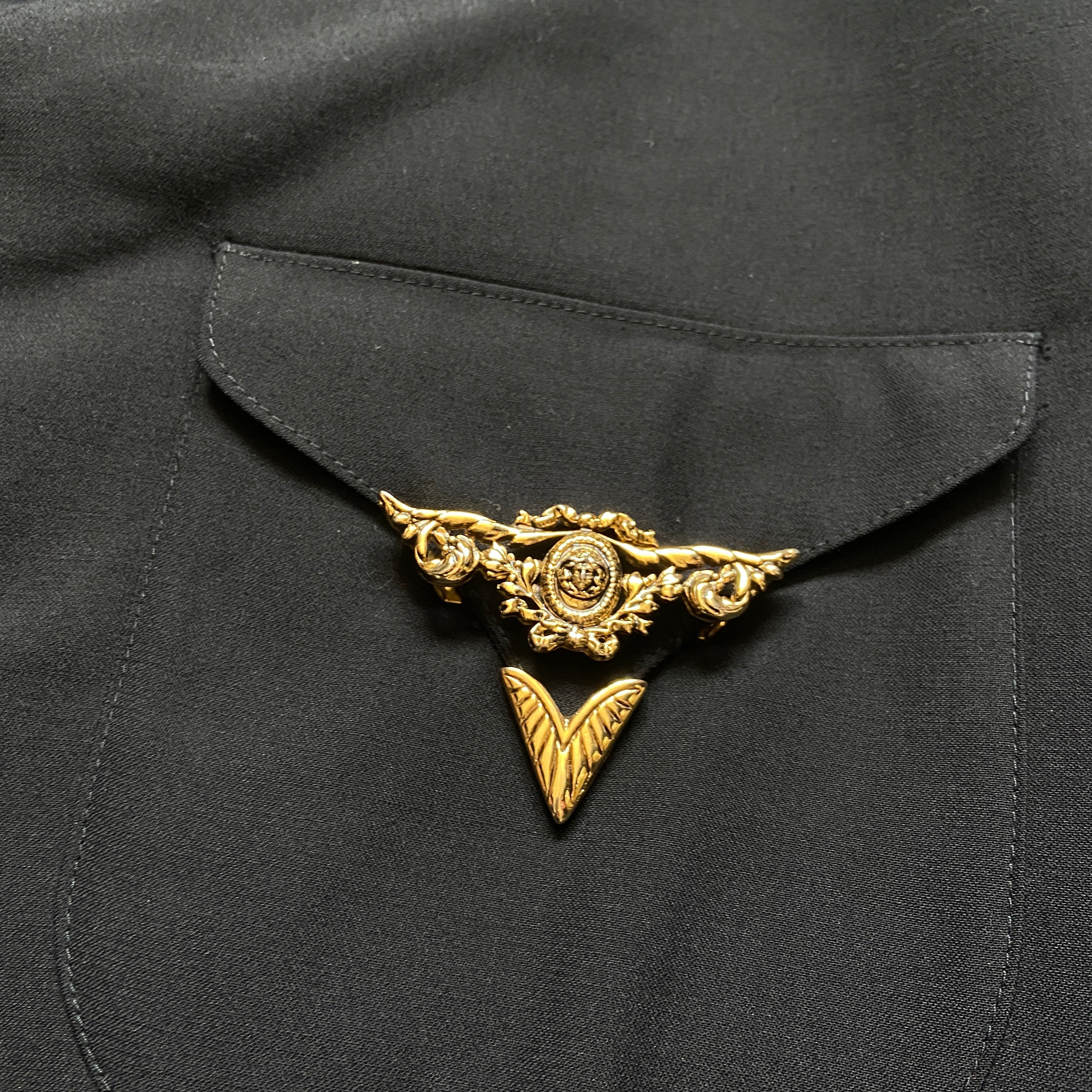 Gianni Versace 92aw gold embellishment western cowboy blazer 52 - 10
