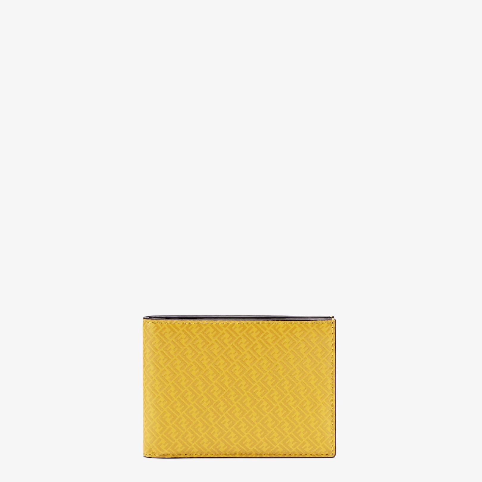 Yellow leather bi-fold wallet - 1