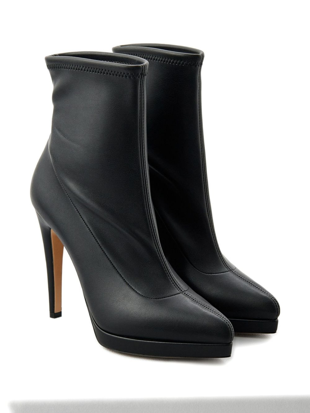 100mm leather ankle boots - 2