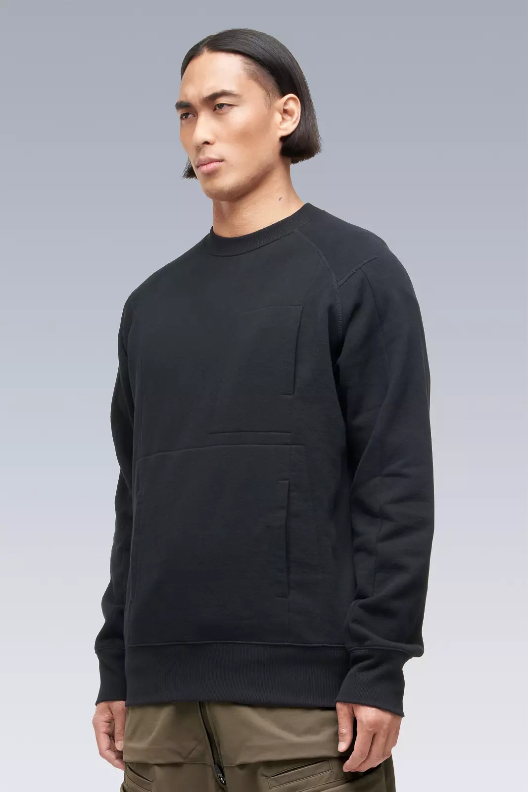 S14-BR Cotton Crewneck Sweatshirt Gray Melange - 16