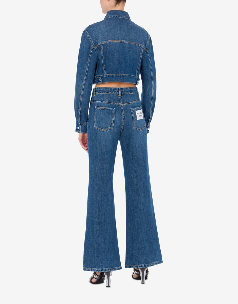 BLUE RING DENIM CROPPED JACKET 3