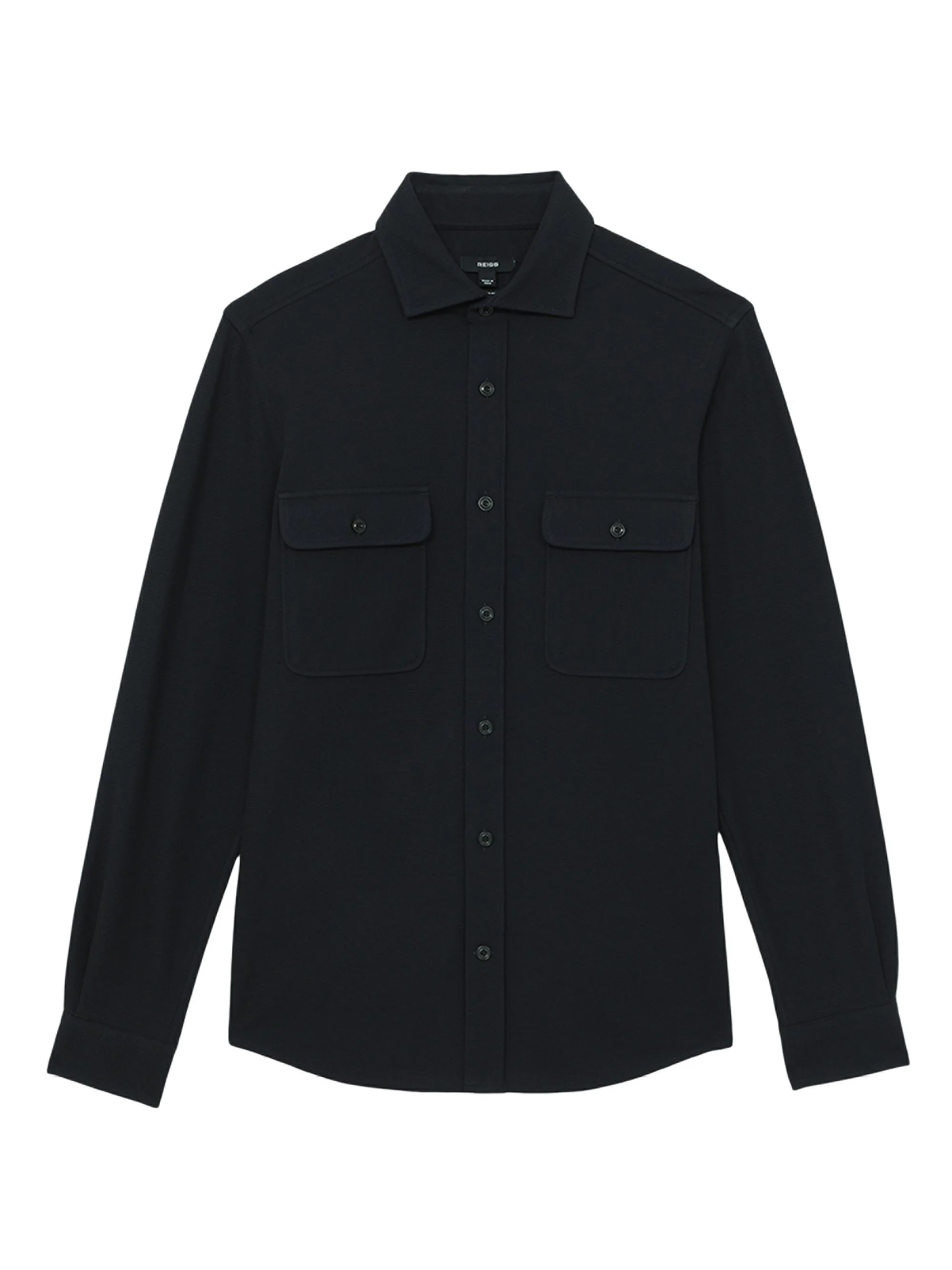Men's Forsithe Textured Cotton-Blend Overshirt - Navy - 1
