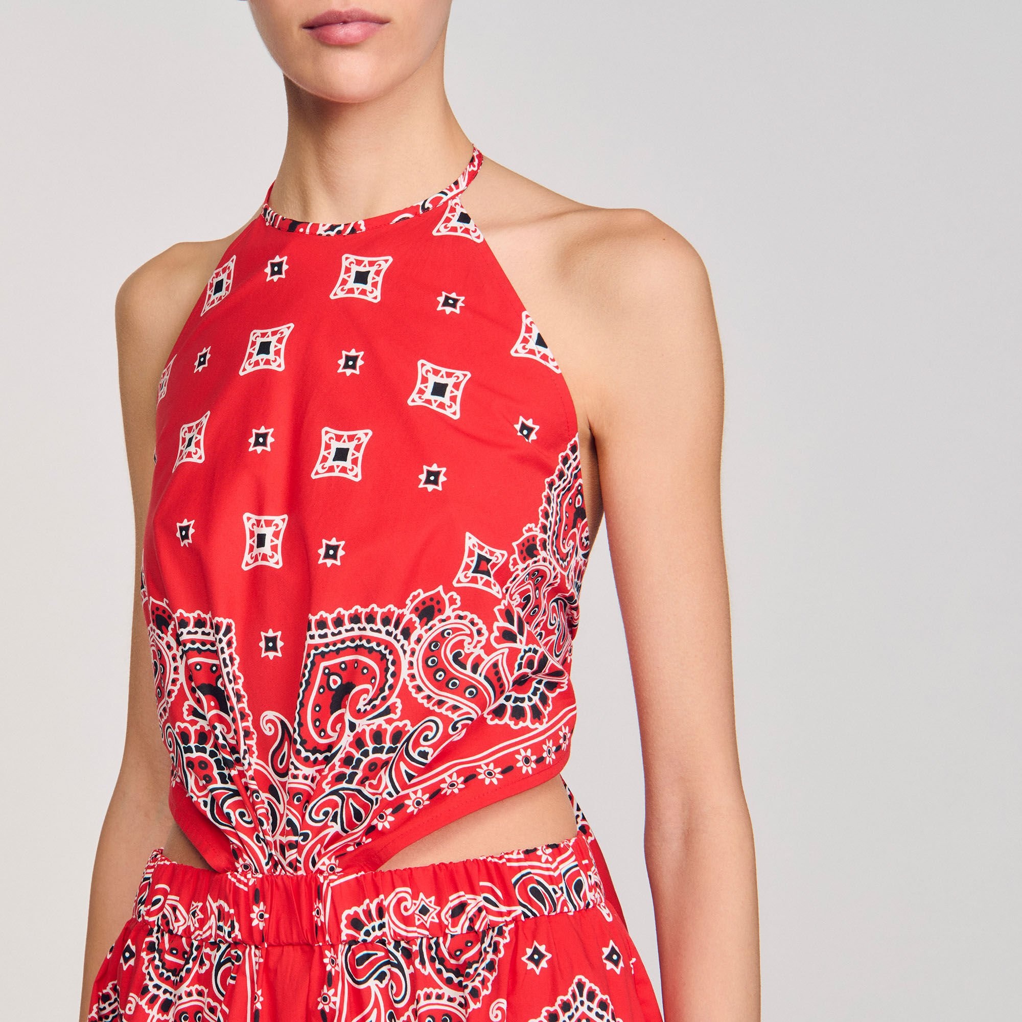 BANDANA-PRINT MAXI DRESS - 3