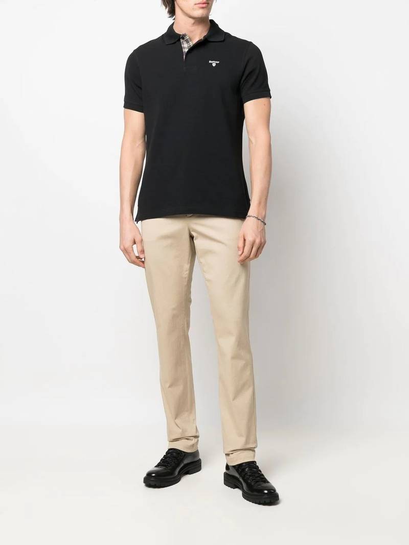 Barbour 로고 자수 폴로 셔츠 outlook