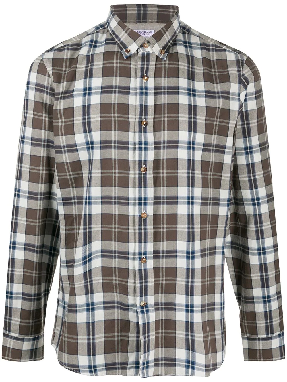 checked print shirt - 1