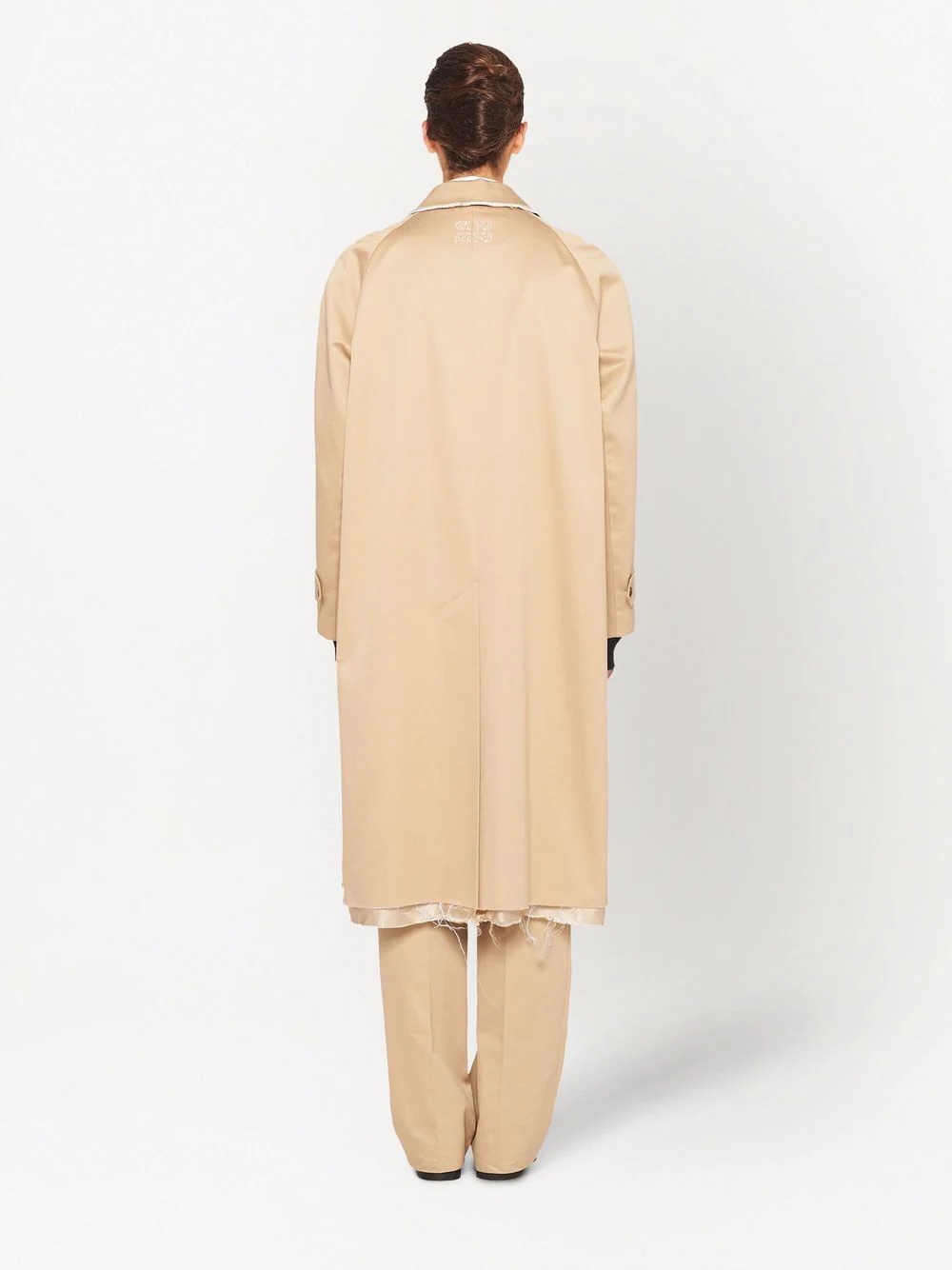 single-breasted chino coat - 4