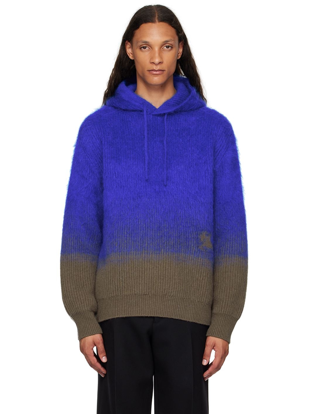 Blue & Gray Gradient Hoodie - 1