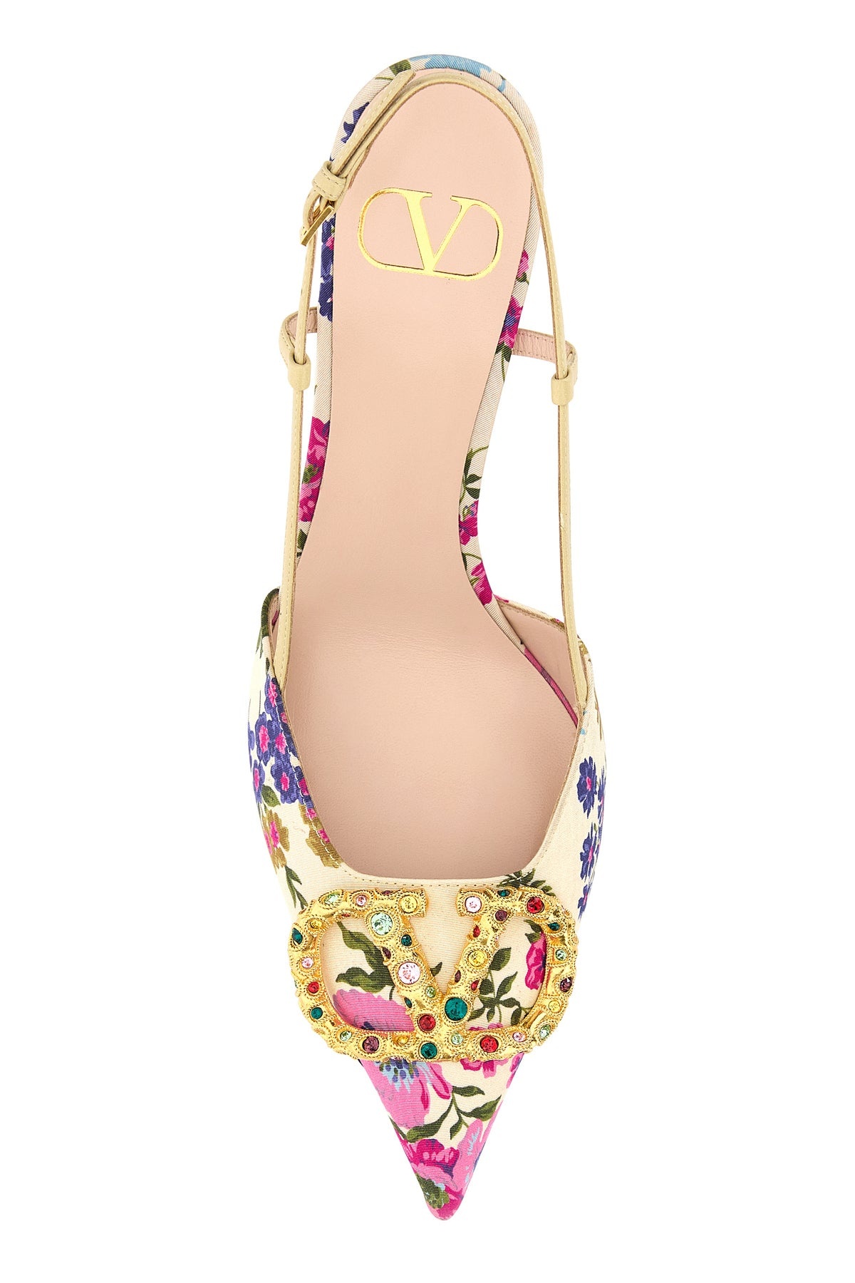 Printed fabric VLogo Signature pumps - 4