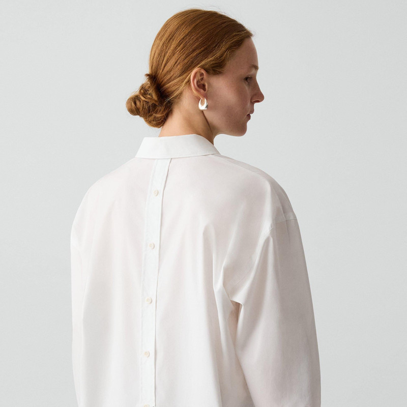 Button-Back Shirt in Relaxed Poplin 5